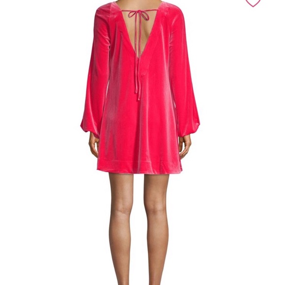 Free People Pink Velvet Dress - Picture 2 of 3